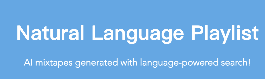 Natural Language Playlist